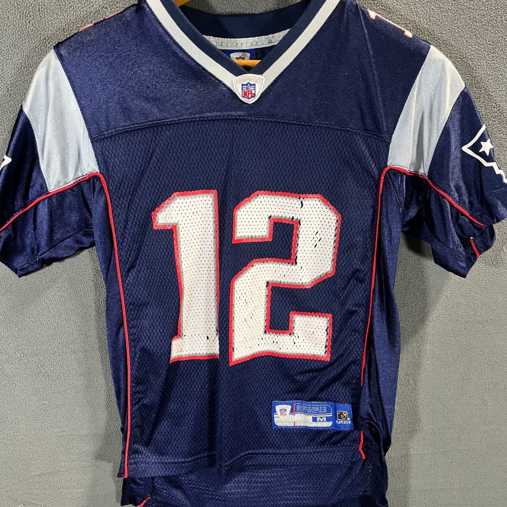Reebok NFL Tom Brady New England Patriots Jersey Youth Medium 10-12 Navy Blue